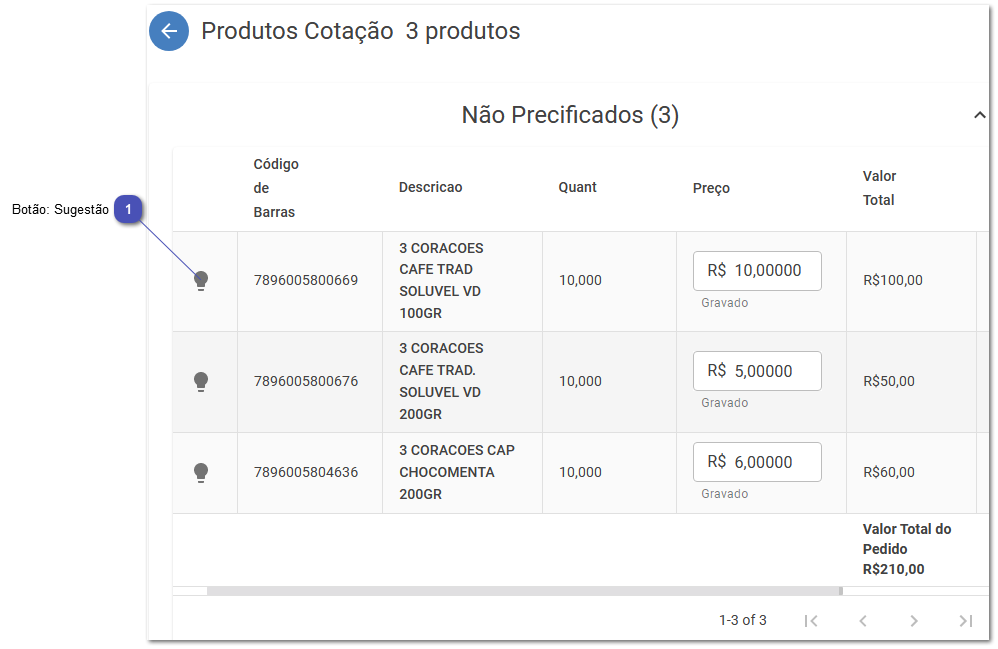 6.13.3. Acessando a cotação online