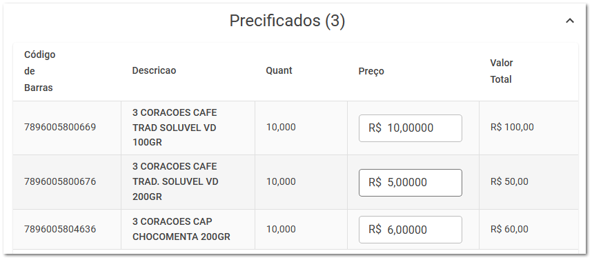 6.13.3. Acessando a cotação online