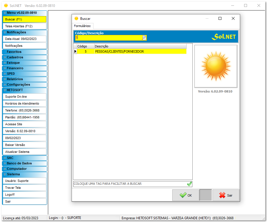 6.2.2. Cadastro de digital