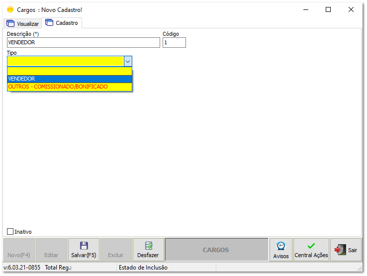 6.11.2. Cargos comissionados