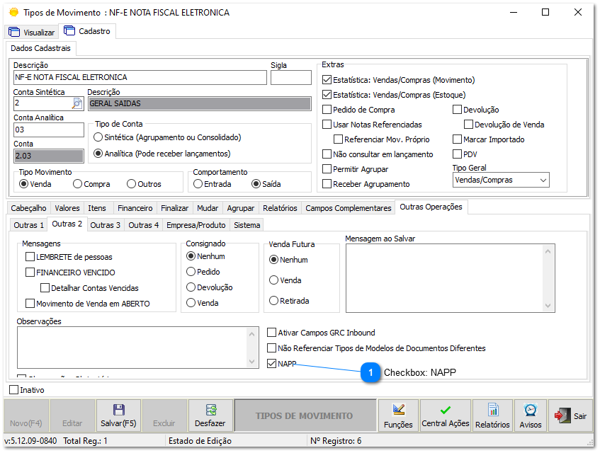 4.6.1.2. Configuração - Tipos de movimento
