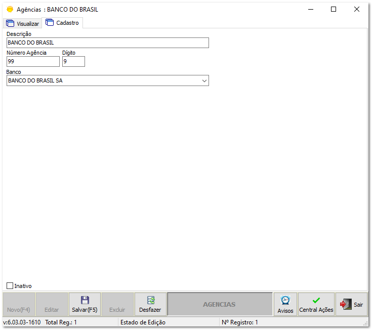 6.6.1. Configuração Bancária