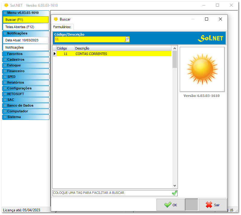 6.6.1. Configuração Bancária