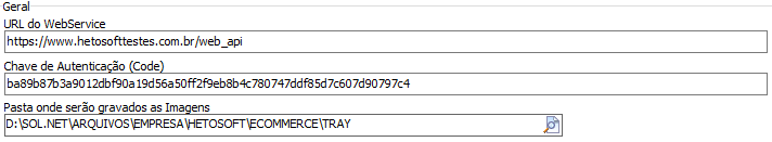 1. Configurações WebService