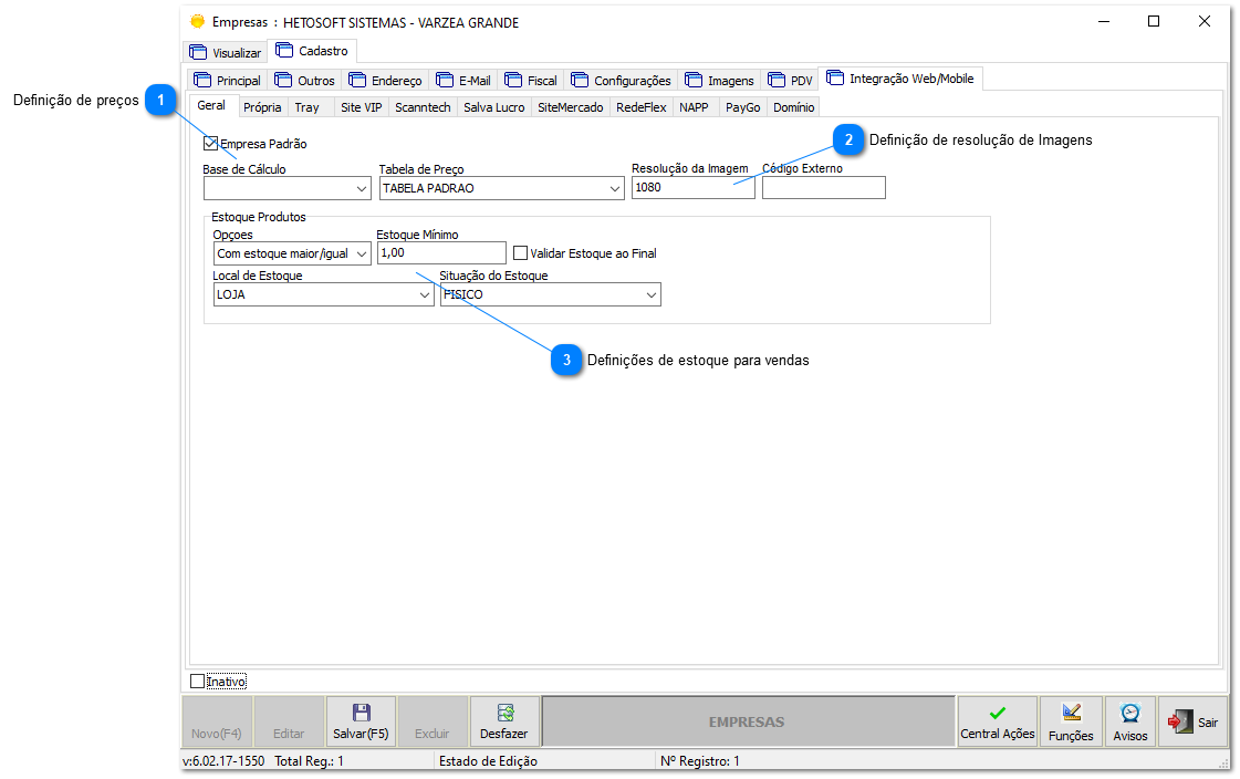 4.8.1. Configuração da Integração