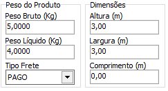 1. Dados para transporte