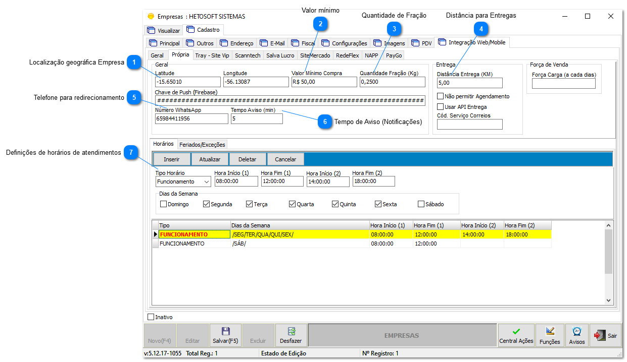 4.1.1. Configuração de Parametros - Empresa 