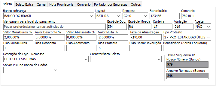 2. Configuração de Carteira