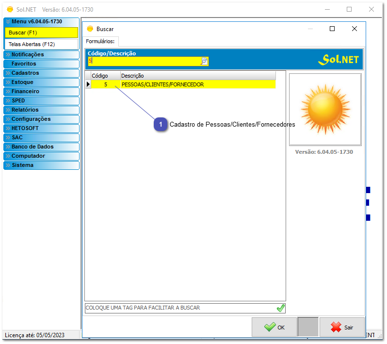 6.13.1. Configuração de Representantes - Fornecedores