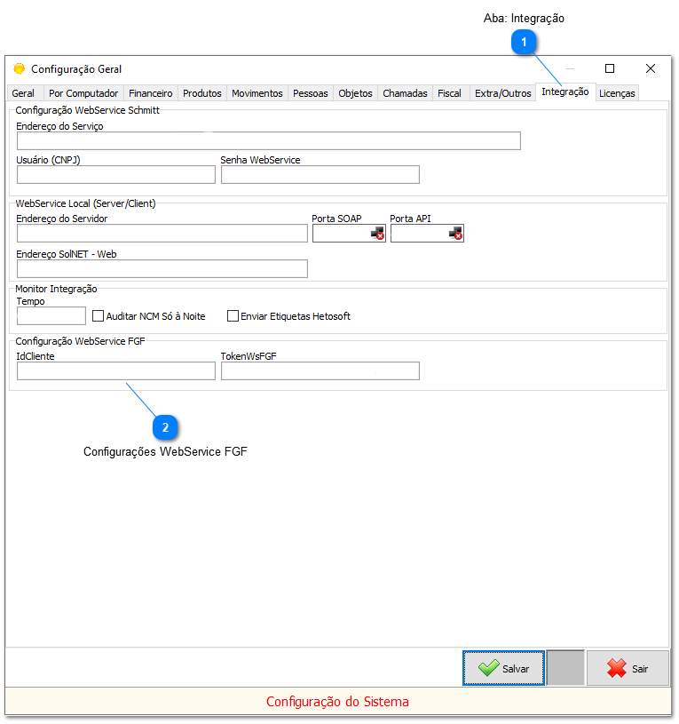 4.11.2. Configuração do Webservice FGF
