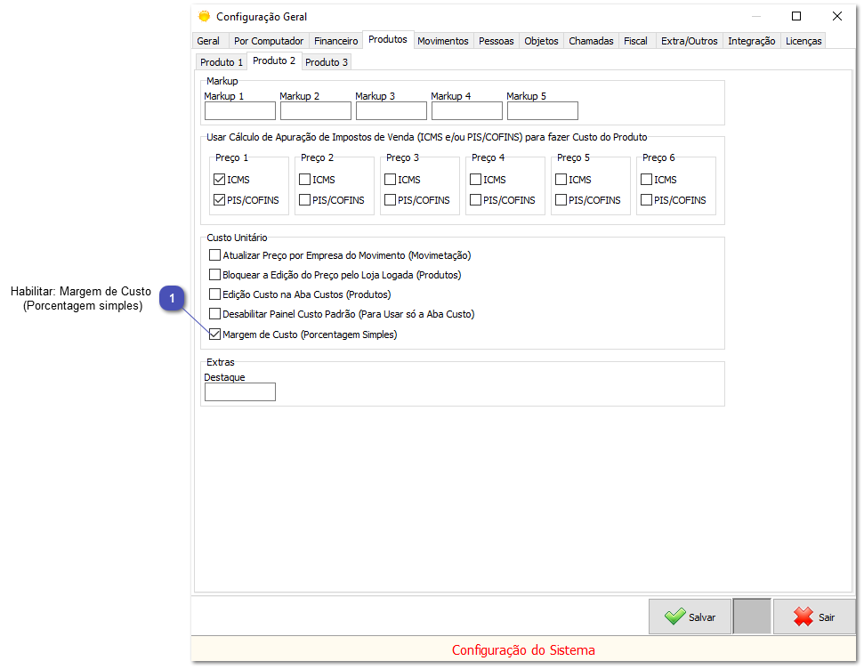 6.14.1. Configuração e cálculos