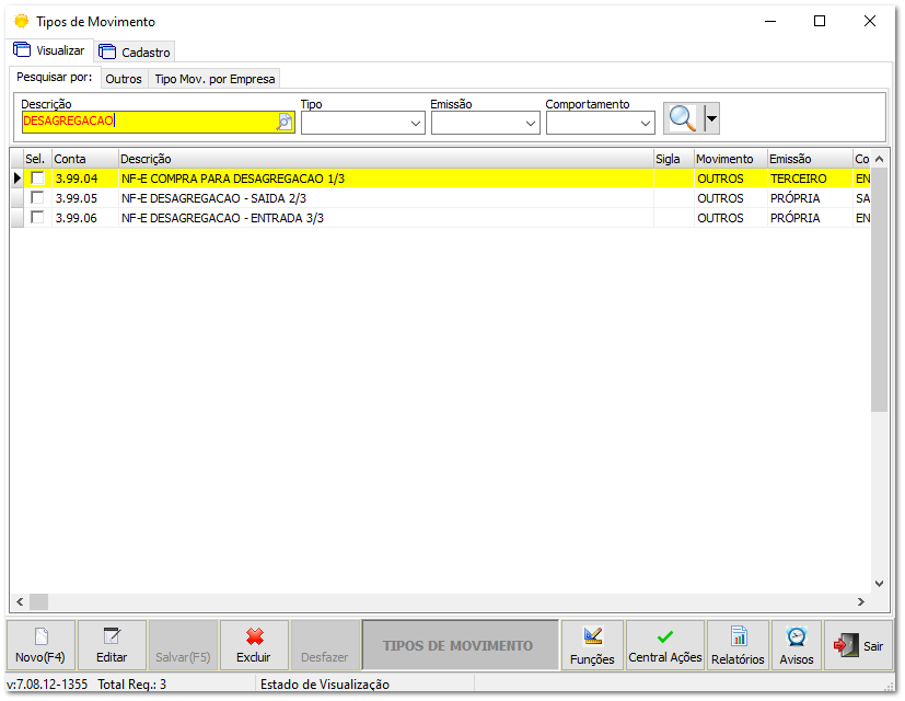 8.6.3. Configuração Tipos de movimento