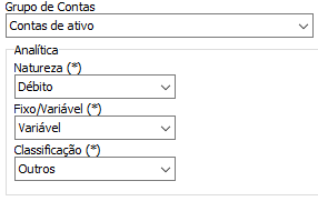 1. Classificação de Contas