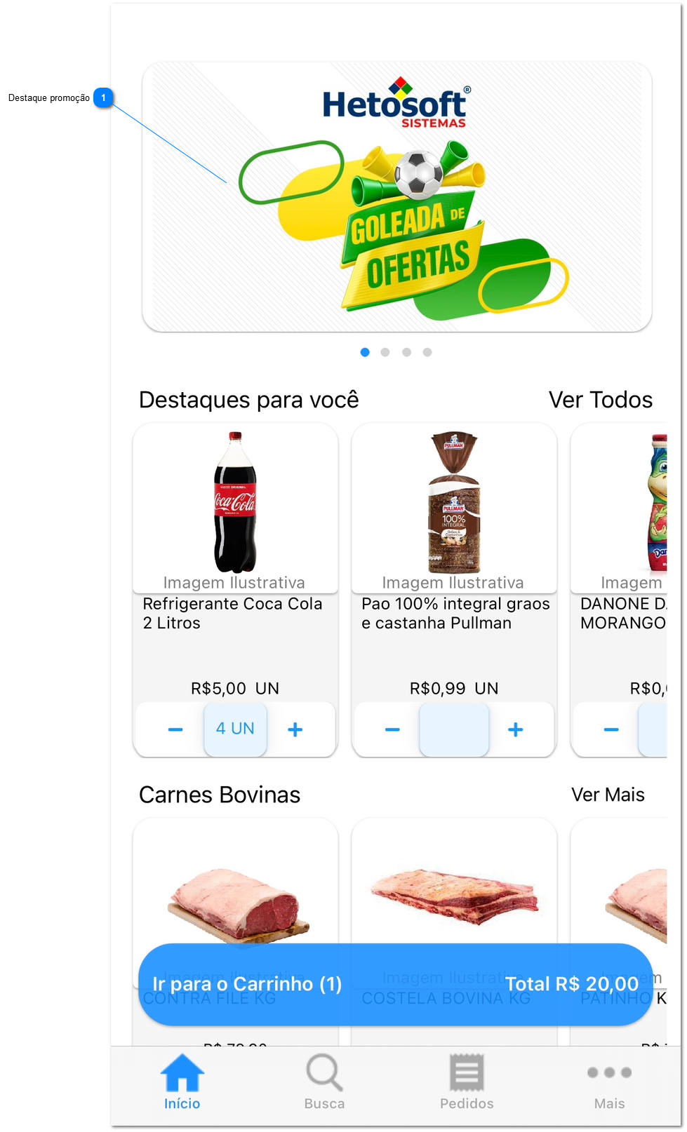 4.1.4. Configurações - Cadastro de destaque (Promoção)