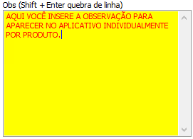2. Campo: Observação