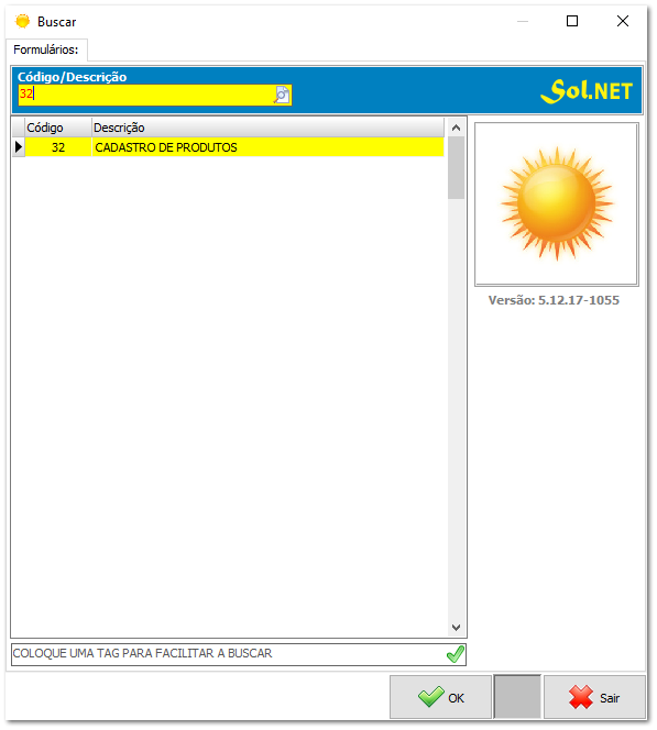 4.1.3. Configurações - Cadastro de produtos
