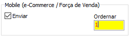 1. Seleção de envio para Aplicativo