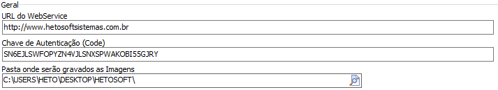 1. Configurações WebService
