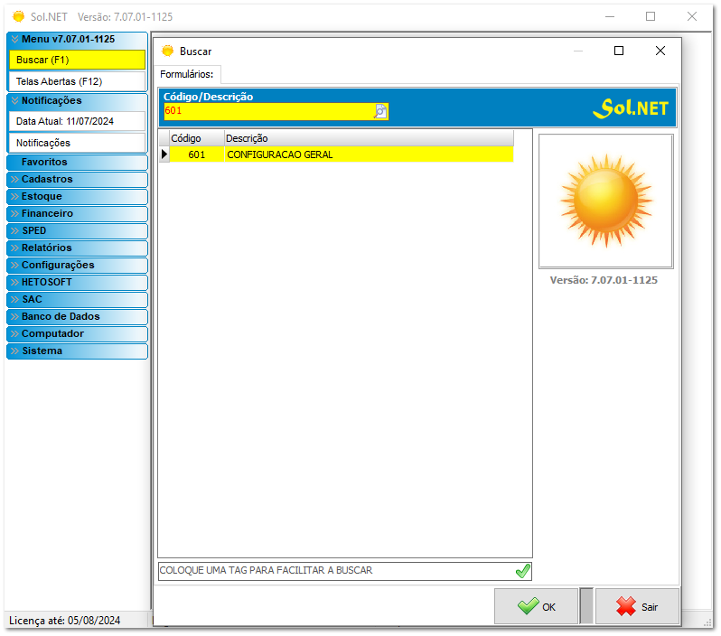 6.20.1. Configurações e uso