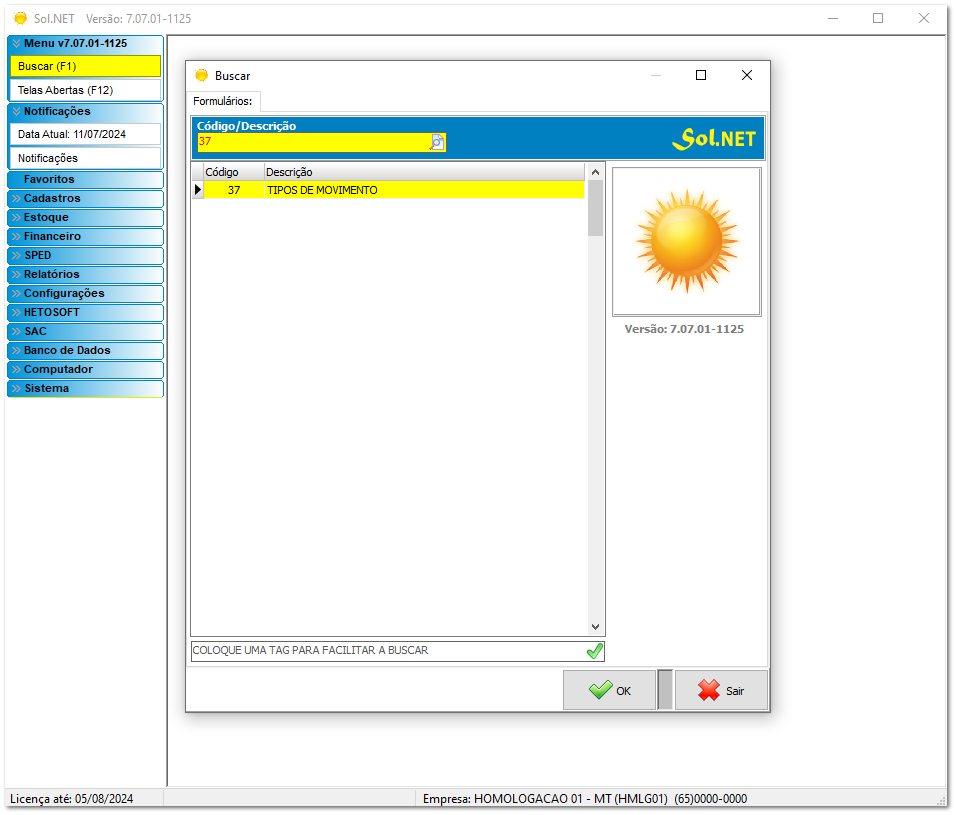 6.20.1. Configurações e uso