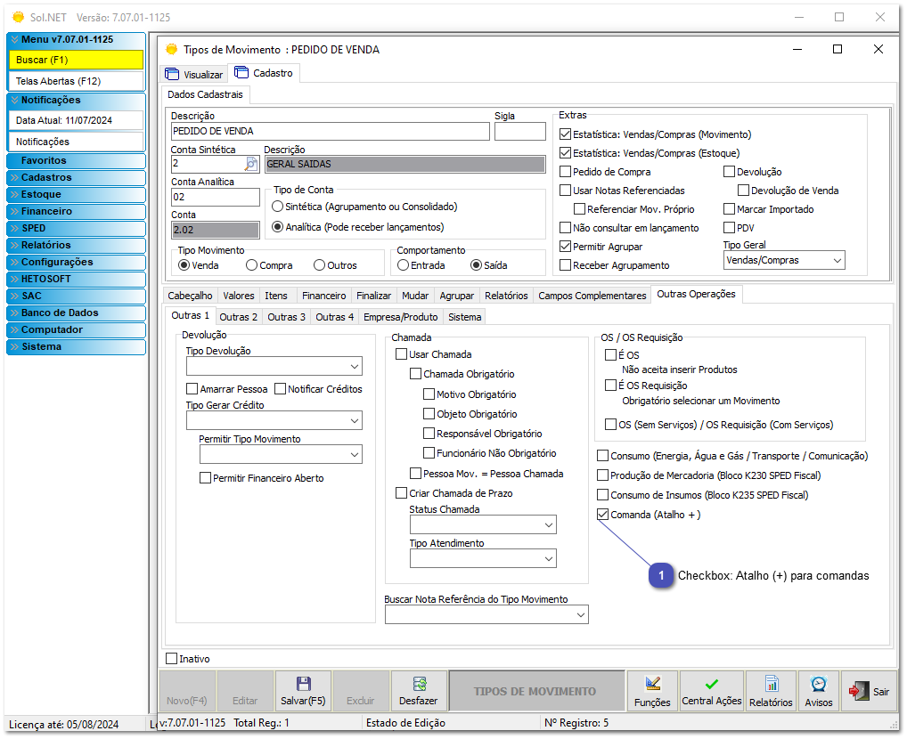 6.20.1. Configurações e uso