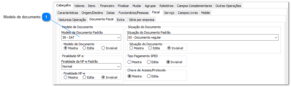 2.2.3.4. Configurações para uso do modelo SAT