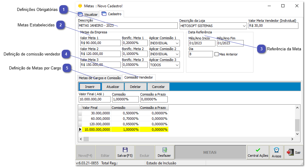 6.11.4. Configurando Metas