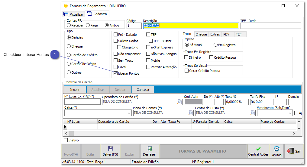 6.8.2. Configurar forma de pagamento