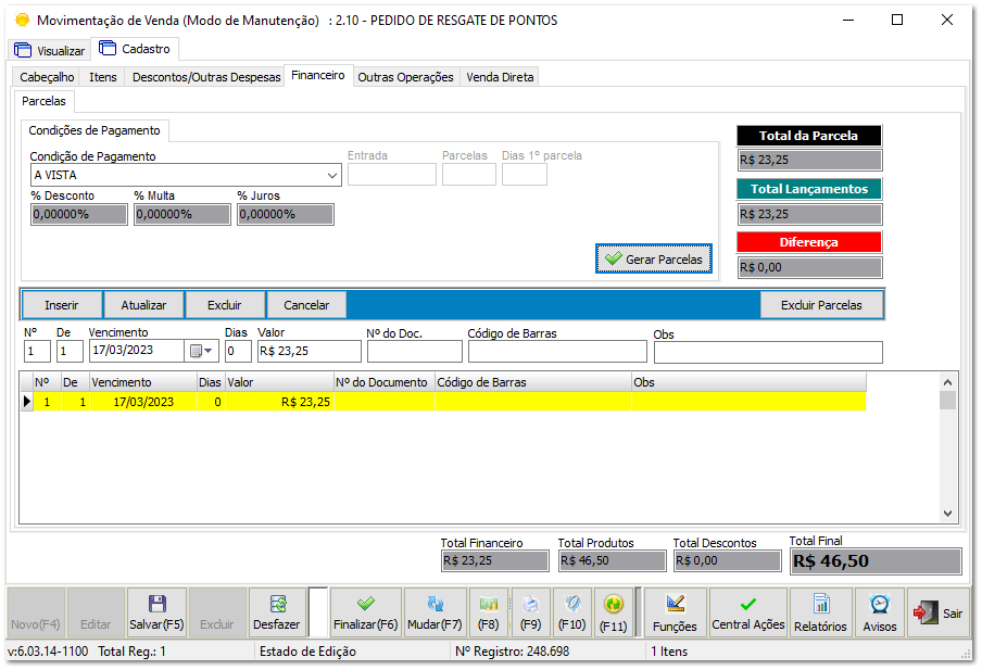 6.8.3. Configurar Tipo de movimento