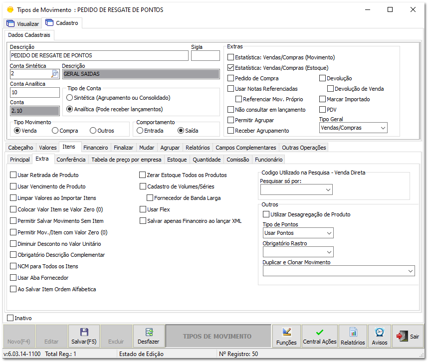 6.8.3. Configurar Tipo de movimento