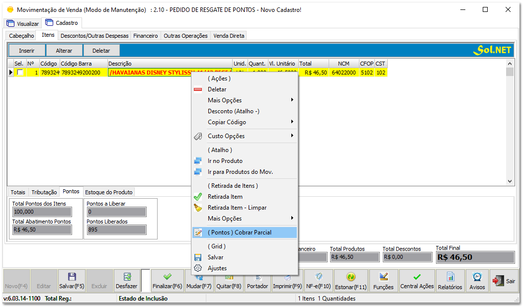 6.8.3. Configurar Tipo de movimento