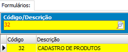 2. Tela: 32 - Cadastro de Produtos