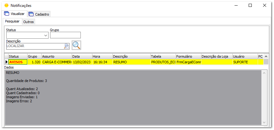 4.9.4. Envio de dados via API (SiteVIP)