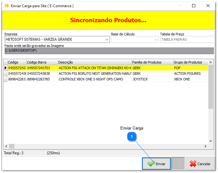 4.8.4. Envio de dados via API (Tray)