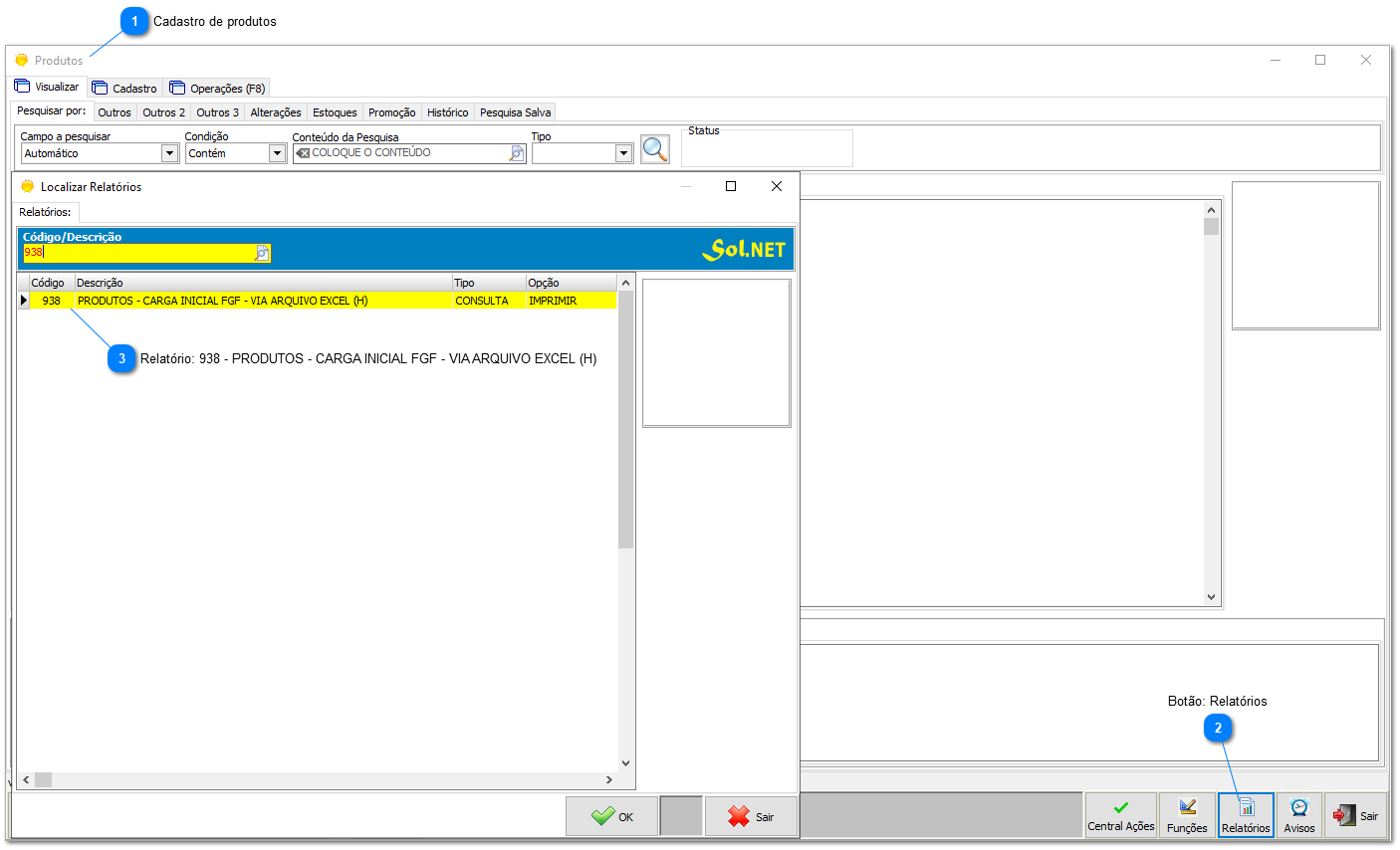 4.11.1. Exportação  de dados via Excel