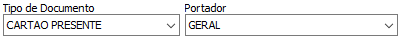3. Preenchimento: Tipo de documento / Portador