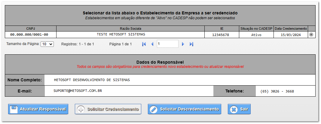 6.17. Gerar Código de Segurança e Token - SP