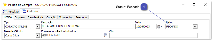 6.13.4. Gerar resultados da cotação
