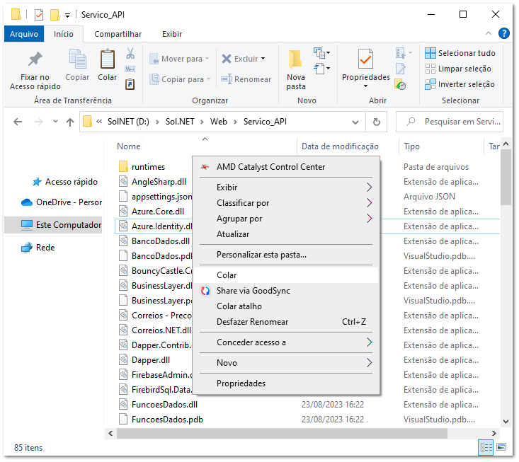 3.1.2. Instalação DotNET Hosting / FrameWork