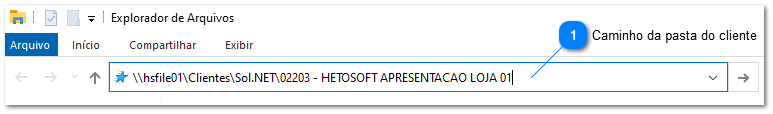 6.3.2. Localizar pasta do cliente