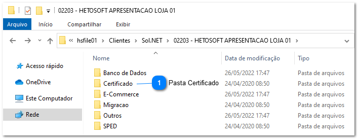 6.3.2. Localizar pasta do cliente