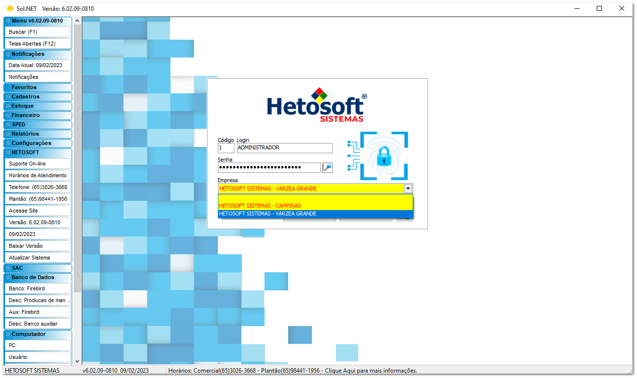 6.2.3. Login através de leitura biométrica