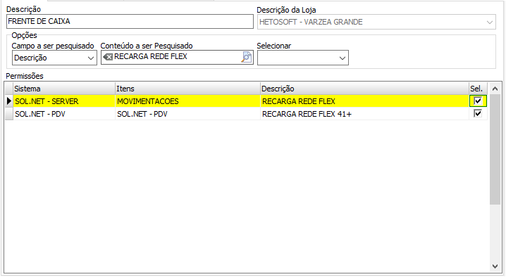 6. Permissões a serem Atribuidas