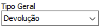 2. Tipo Geral: Devolução