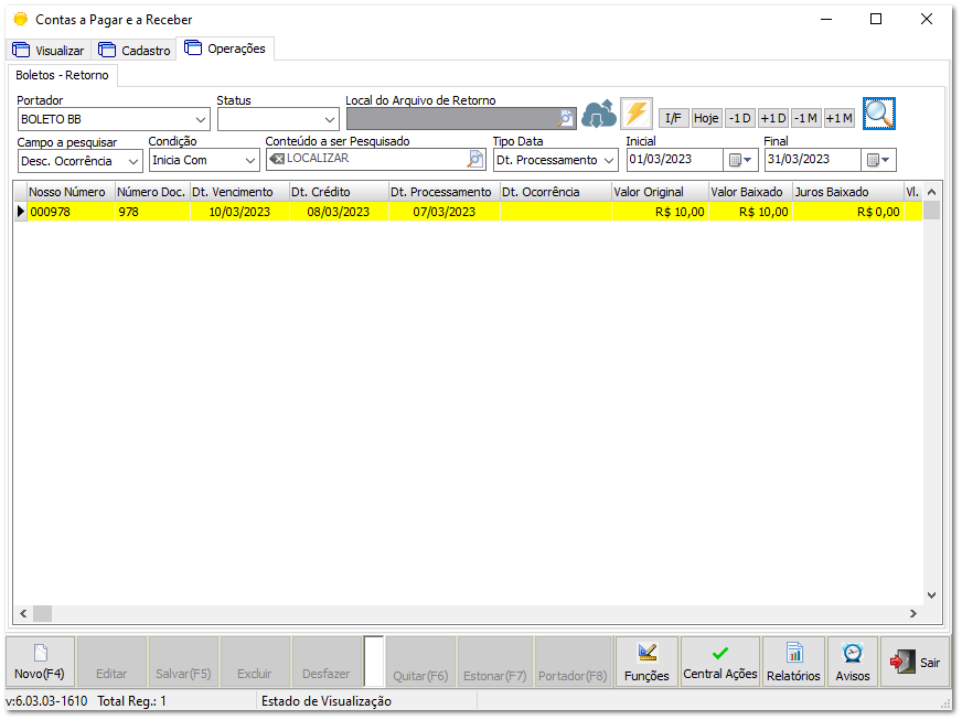 6.6.3. Retorno de registros