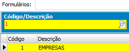2. Tela: 1 - Empresas