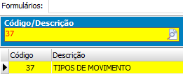 2. Tela: 37 - Tipos de Movimento