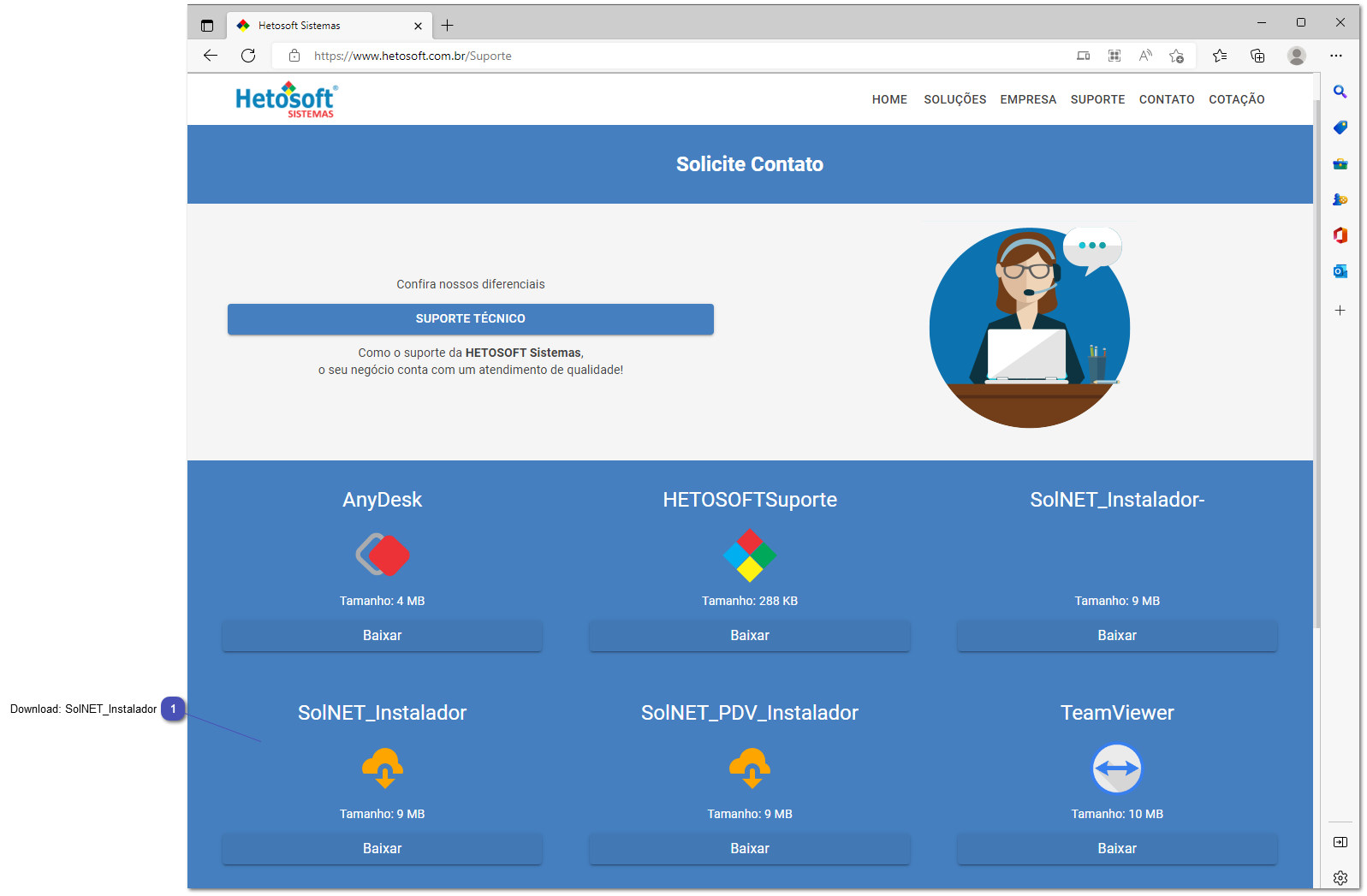 2.1. Sol.NET - Instalação padrão