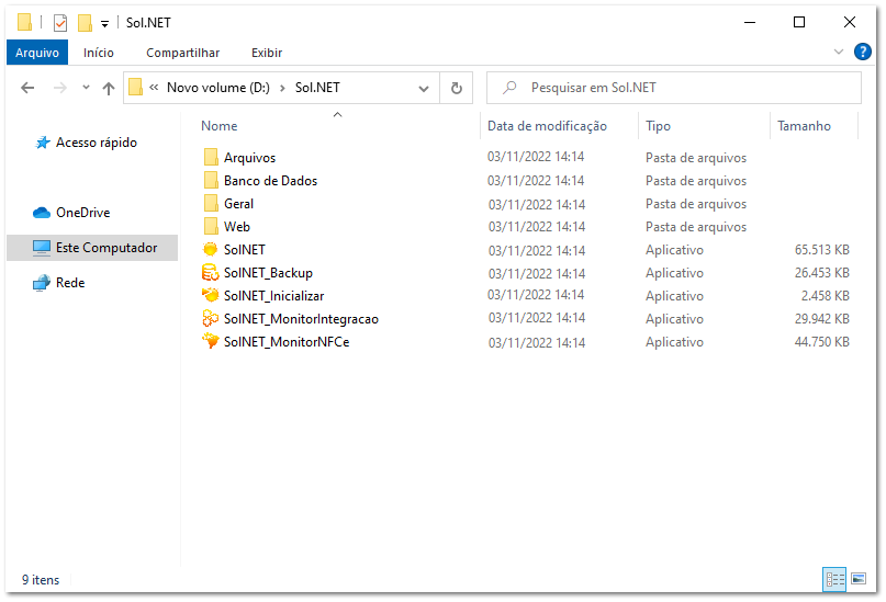 2.1. Sol.NET - Instalação padrão