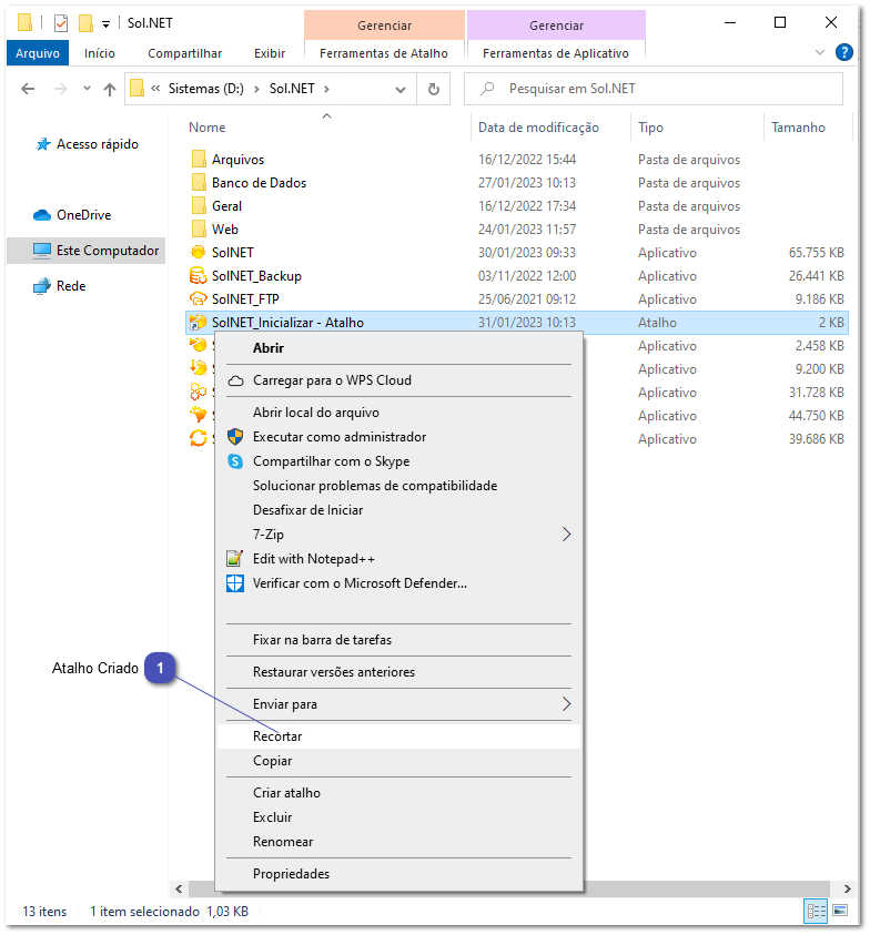 2.1. Sol.NET - Instalação padrão